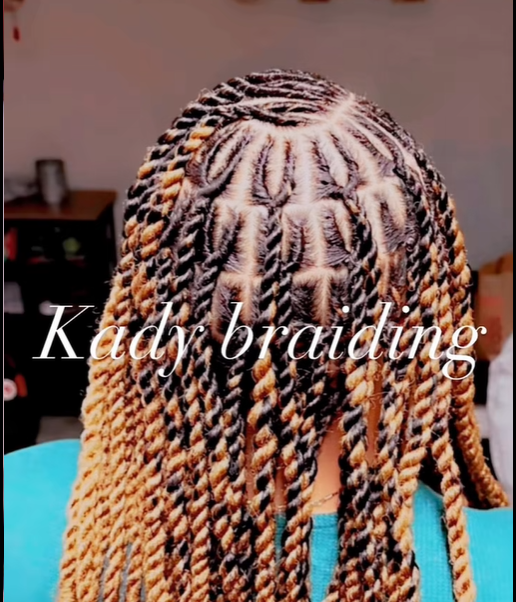 Two tone ombre braids