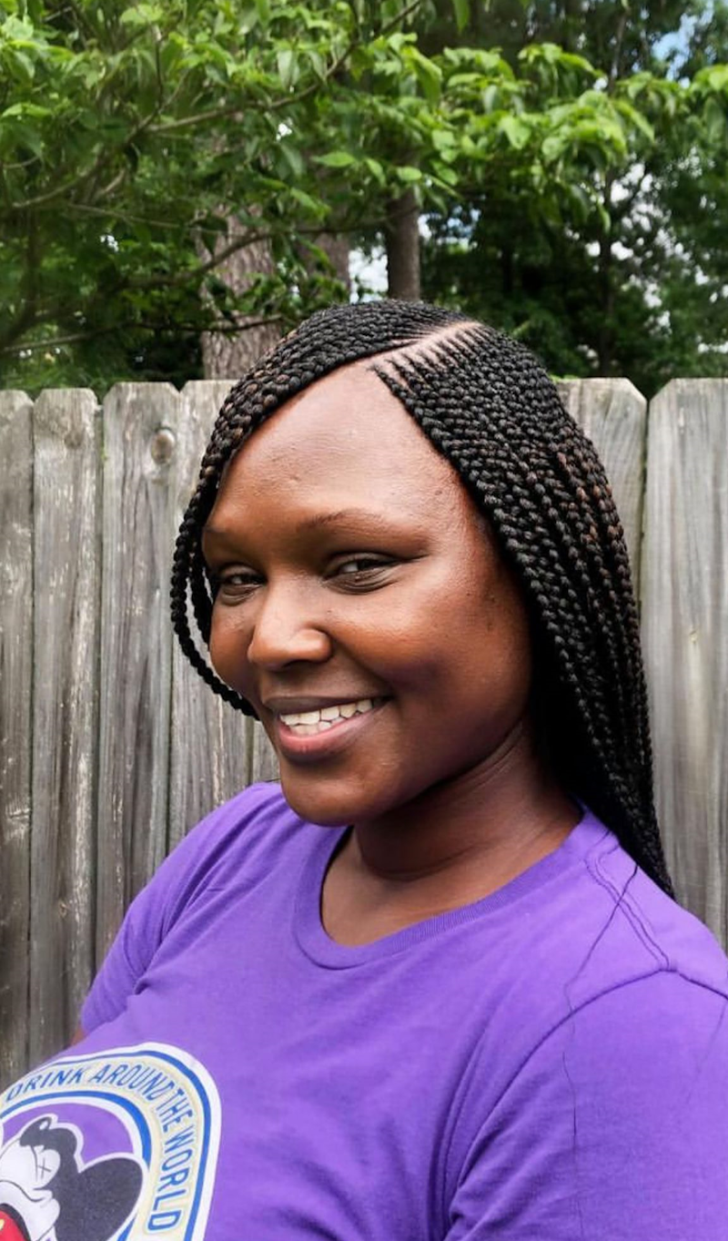 Cornrows with side part